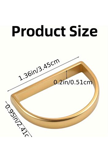 bliss store 6’lı Gold Peçete Yüzüğü, D Şeklinde Peçete Yüzüğü