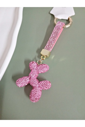 mos&more Balloon Dog Stony Pink Keychain