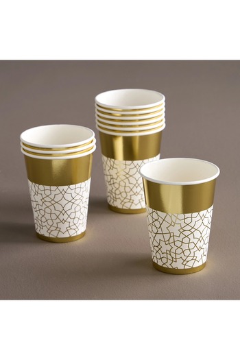 Generic Geo 10-Piece Disposable Cup Set - 360 ml