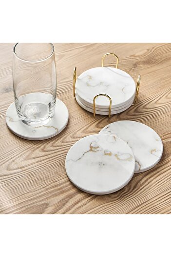 Generic Sable 6-Piece Coaster Set - 10 cm