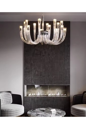 Kanz 16-light gold-colored spring-light chandelier