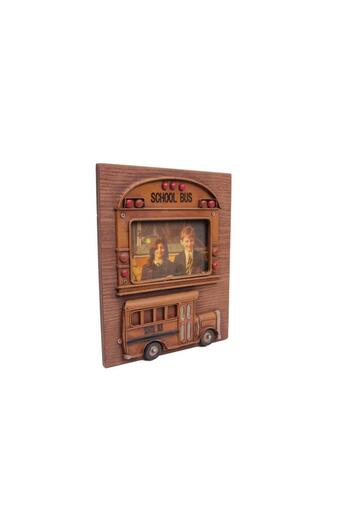 peanelife Decorative Metal Frame School Bus Decorated Gift