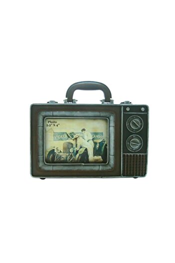 peanelife Decorative Metal Frame Television Themed Vintage Gift