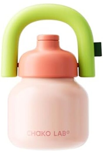 CHAKO LAB Insulated Water Bottle with Straw Lid, handle, Straw & Screw Top, 33oz, Stainless Steel Wa