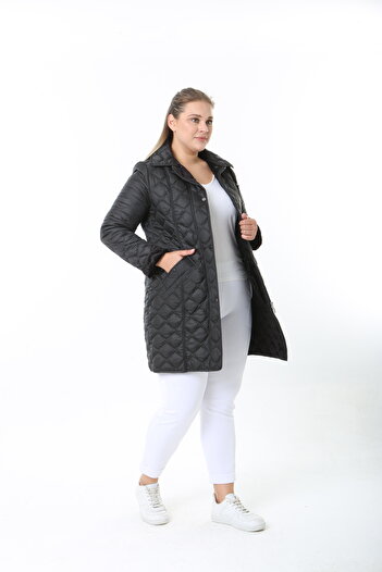 TUTveAL Collection Water-Resistant, Soft Textured, Fur Lined, Plus Size Coat