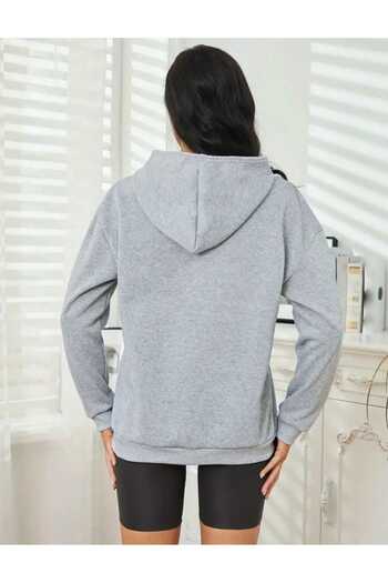 tkn your style Unisex Nothing Print Design Trend Oversize Hooded Sweatshirt