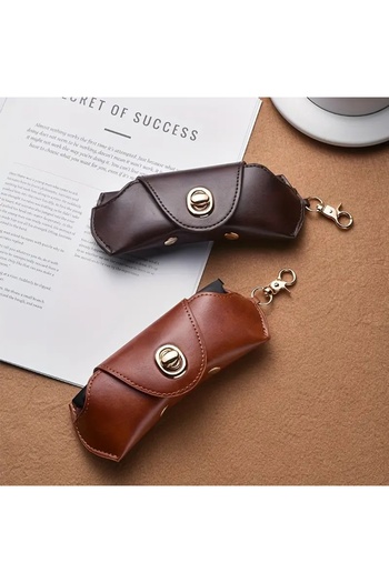 GlassySKY Luxury Practical Easy to Carry and Access Artificial Leather Glasses Case That Can Be Hung on the Bag, Summer Accessory Fashion