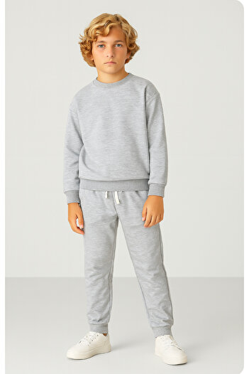 ESİLA KİDS Boys' Suit Cotton Bottom Top Tracksuit Set Long Sleeve