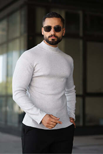 ribac Men's Half-Thigh Knitwear Sweater