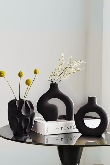 Minima Art Studio 3 Pieces 15 cm Nordic Style Bohemian Vase Pinterest Pampas Vase Decorative Living Room Accessory Table Ornament