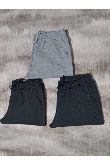 SURMARİ Set of 3, 3 Pieces Unisex Comfortable Fit Straight Leg Sweatpants