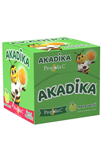 Fiterman Pharma Akadika Propolis C green apple flavored lollipops, 50 pieces,