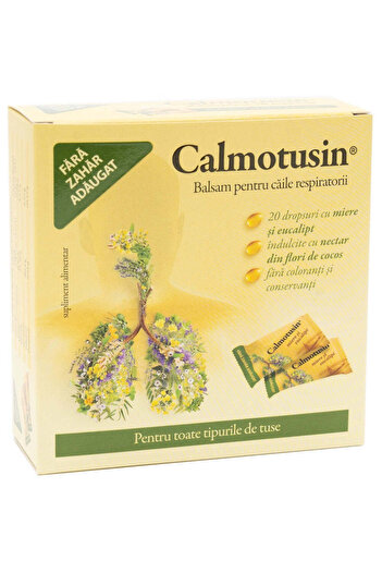 Dacia Plant Calmotusin with honey and eucalyptus candies, 20 pieces,