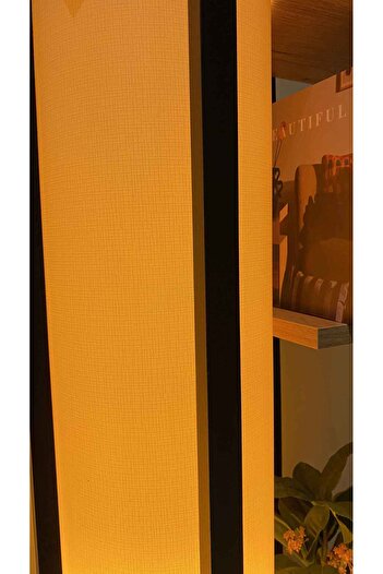 Turkish Home Modern black and brown wooden floor lamp - 140 cm