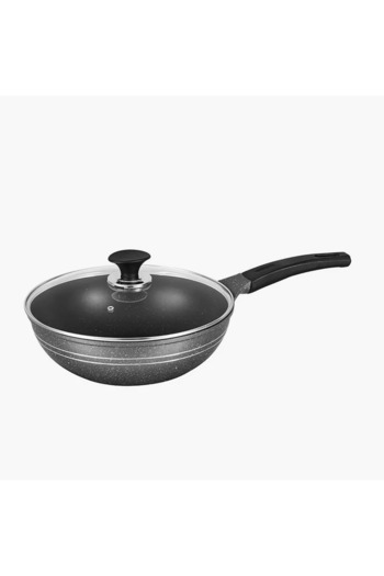 Generic Sonex Eden Die Cast Aluminium Wok - 26 cm