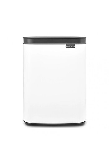Brabantia Bo Small Waste Bin 1006621, 4 l, Smooth and silent opening, Anti-slip base, White