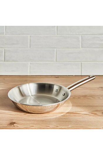Generic Argent Tripro Tri-Ply Stainless Steel Induction Base Fry Pan - 24 cm