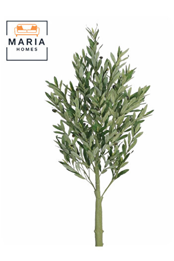 MARIA HOMES Artificial Olive Tree 150 cm – Decorative Indoor Plant with Gray Pot for Home & Office
