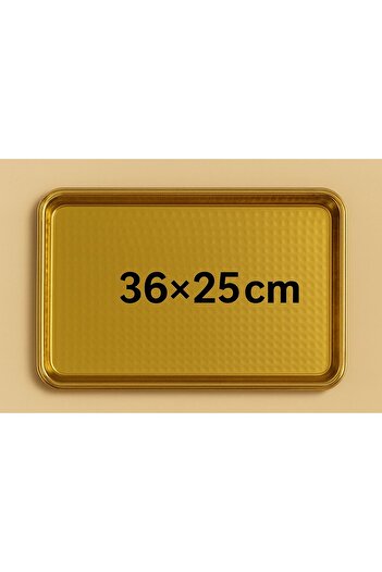 ALMASA Luxury Heavy Gold Rectangular Tray