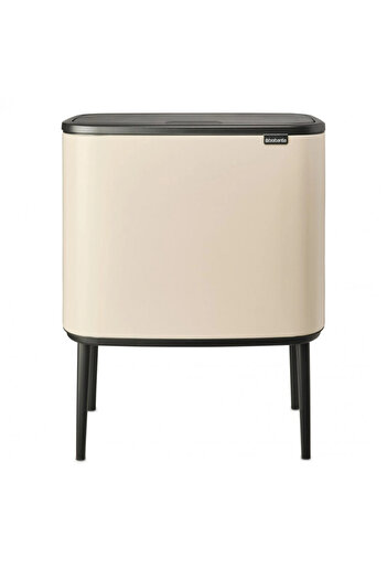 Brabantia Bo Touch 1005547 waste bin, 11+23 l, Smooth and silent opening, Large opening, Beige