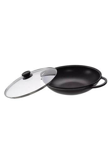 Generic Spark Wok with Handle and Lid - 32 cms