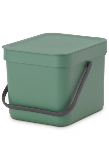 Brabantia Sort&Go 1003233 waste separation bin, 6 l, Handle, Wall mountable, Dark green