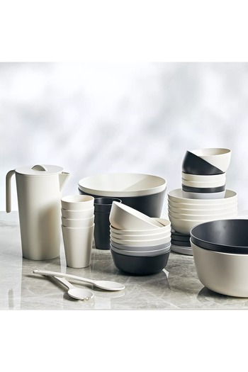 Generic Charcoal 2-Piece Melamine Salad Server Set