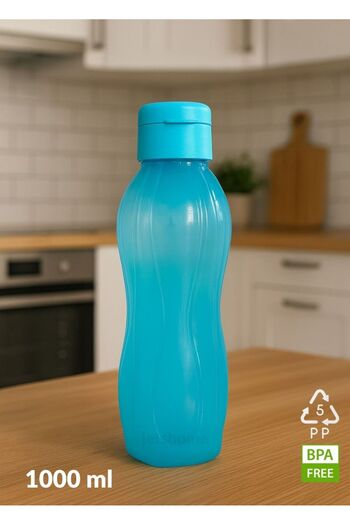 Jet's Home Set of 2 Pp-5 Water Bottles – 1000 ml Leak-Proof Flask, Bpa Free, Blue-Orange for Home-Work-Sports
