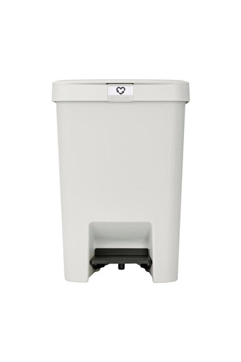 Brabantia StepUp Pedal Bin 1008483, 25 l, -friendly materials, Large opening, Light grey