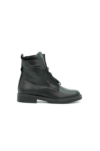 Tuna Genuine Leather Rubber Sole Lace-Up Women's Boots - B263415
