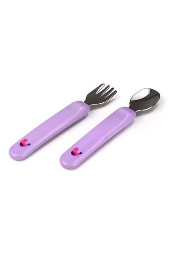 Kidsme Premier Spoon And Fork With Case From 12 Months And Above - Lavender