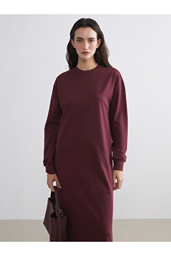 LC Waikiki Vizyon New Season Crew Neck Sweatshirt Dress