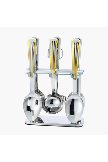 Generic Nadira 7-Piece Serving Tool and Stand Set