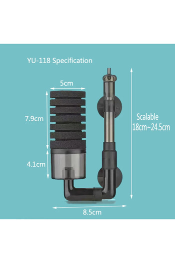 Choice5 YU-118 filter New Aquarium Filter for Aquarium Fish Tank Air Pump Skimmer Biochemical Sponge Filter