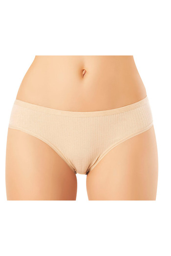 Astra Plus Women's Comfortable Ribbed Color and Pattern Assorted Panties 6 Pack - Multi Color - Astpskoetae50E26-Cok
