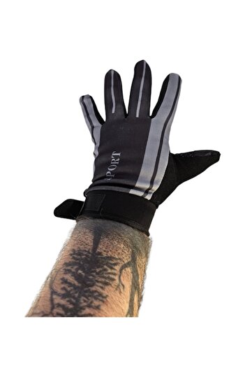 Vadodara - Men's Sports Gloves Cycling Driving Gym Touchscreen Breathable Grey with Black Size L