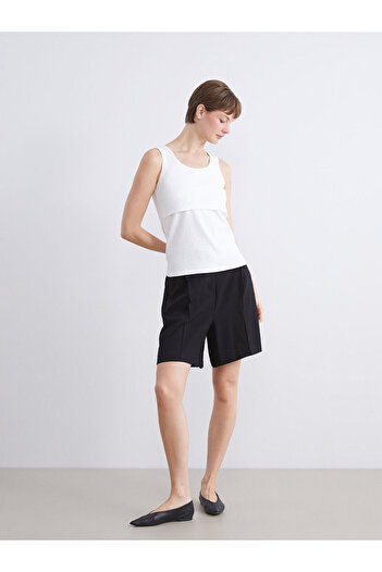 LC Waikiki Ecru U Neck Women's Tank Top