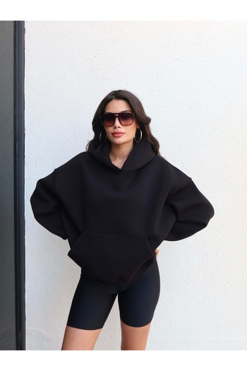 ESRAHELVACI Raised Kangaroo Pocket Sweatshirt