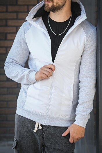 since 1990 man Manfokt Three Thread Raised Detail Hidden Hooded Men's Sweatshirt