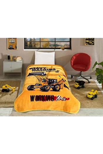 Özdilek Prime Single Blanket (155X215)-Heavy Machine Orange