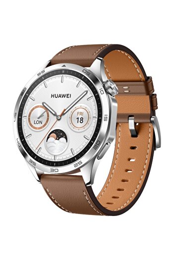 Huawei Smartwatch Watch GT 4, 46mm, Brown Leather Strap