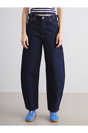LC Waikiki Indigo Baggy Fit Women's Jean Trousers