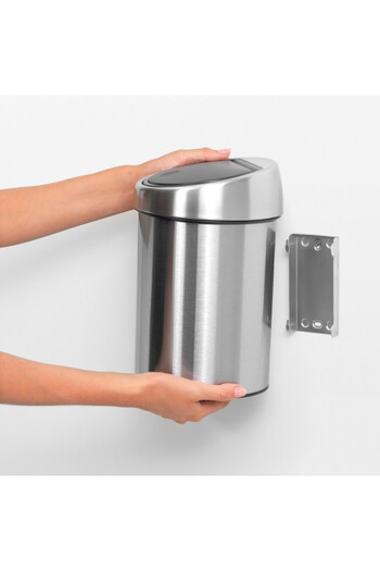 Brabantia Touch Bin 647216, 3 l, Soft and silent opening, Wall mounted, White