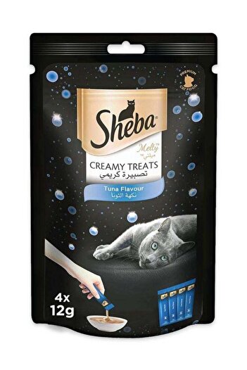 SHEBA Tuna Flavour Creamy Treats 4 Pouches Multicolour 12grams