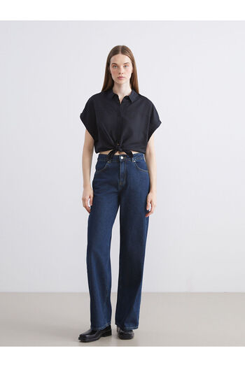 LC Waikiki Blue Wideleg Women's Jean Trousers