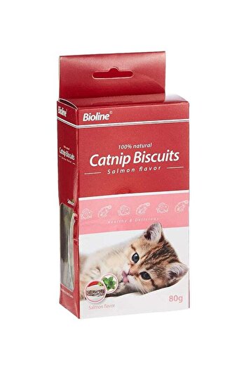 Bioline Catnip Biscuits Salmon Flavour Multicolour 80grams