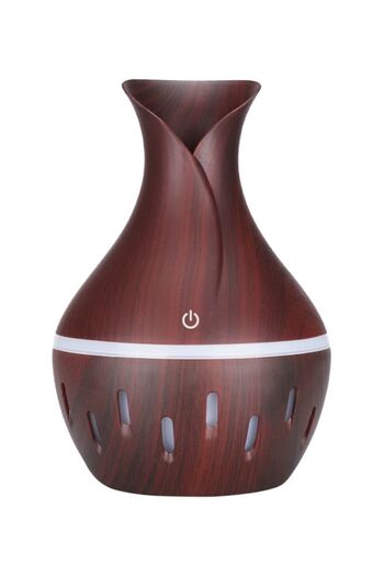 HALAMODO Dark Brown LED Color Changing Essential Oil Aroma Diffuser - 300ml
