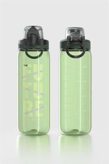 Renga Trego Text Patterned 630 ml Tritan Flask 912155 Green
