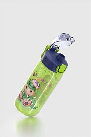 Renga Wave Patterned 530 ml Children's Water Bottle 912168 Green
