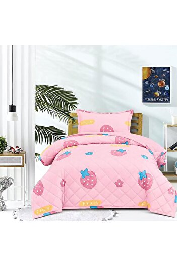 MİNG Lİ 3 Pieces Kids Winter Velvet Fur Quilt Set Twin Size Includes Quilt Set, Fitted Sheet, Pillowcase